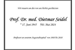 Nachruf Prof. Seidel